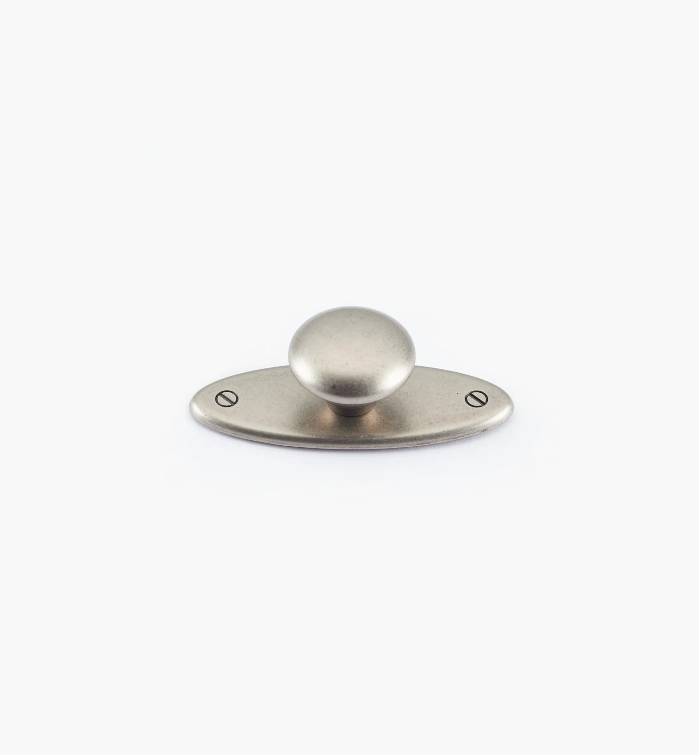 Lee Valley Knobs>Oval Plate Knob With Escutcheon