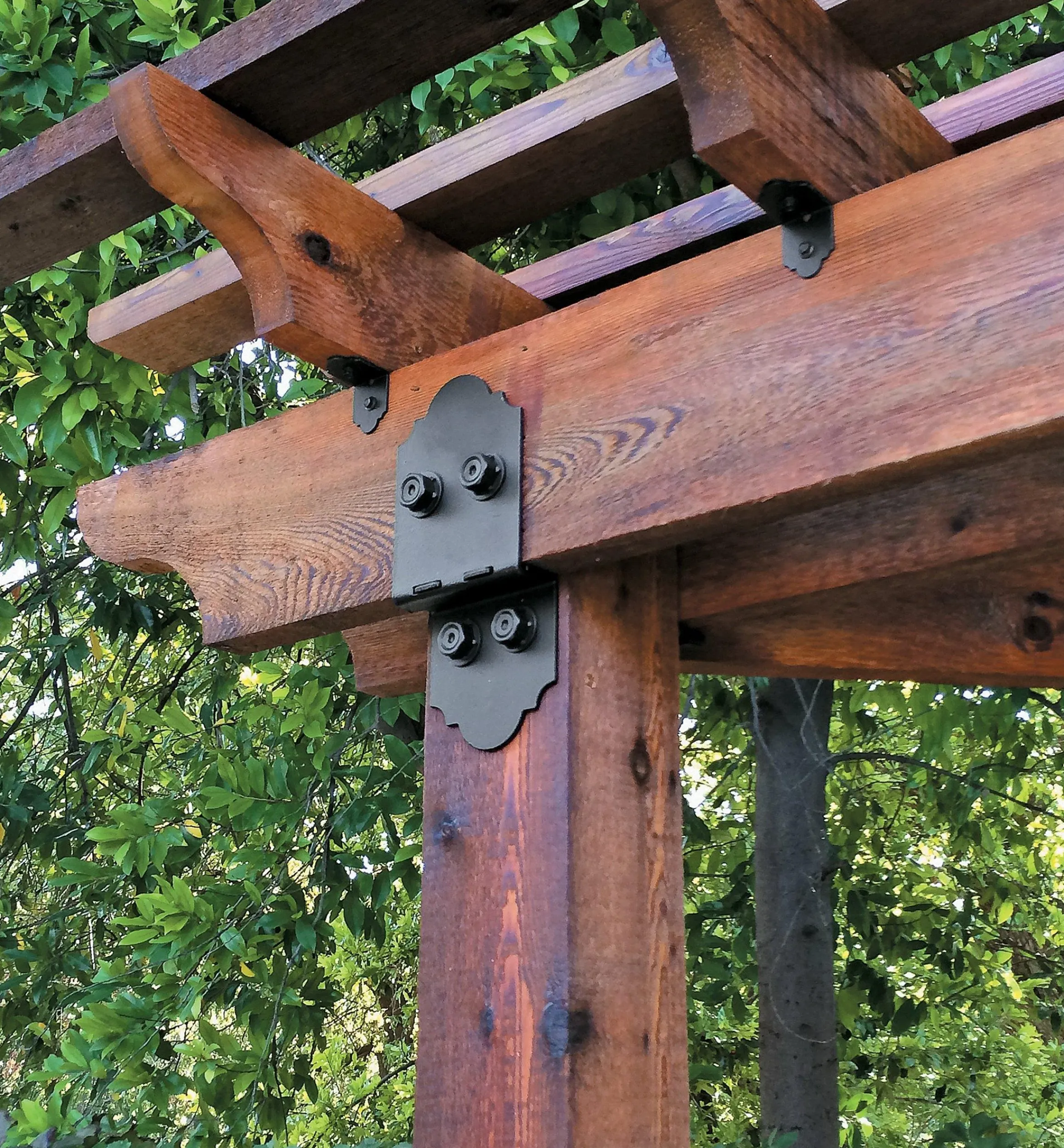 Lee Valley Outdoor Hardware>Ozco Post-to-Beam Brackets For Outdoor Structures