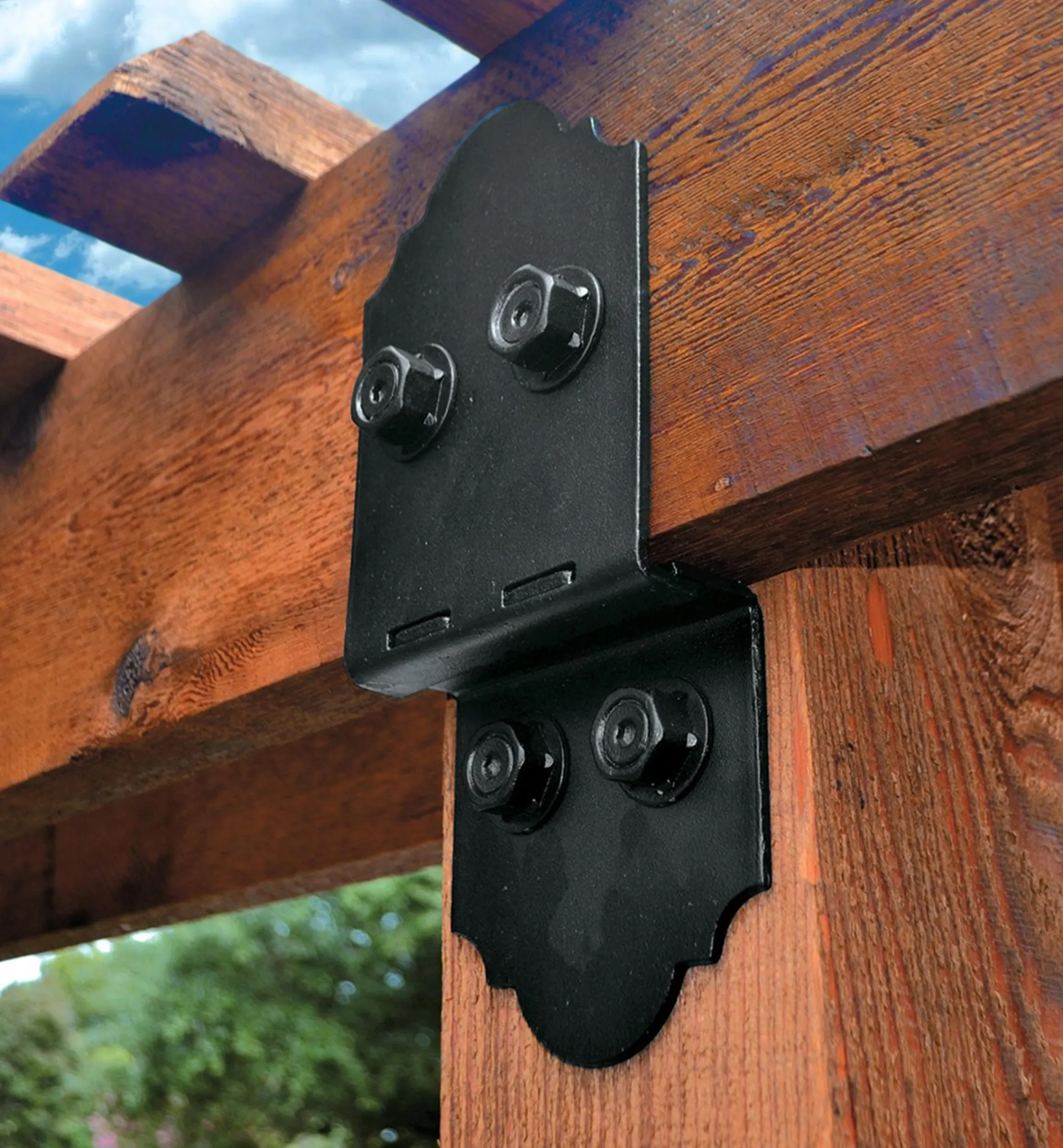 Lee Valley Outdoor Hardware>Ozco Post-to-Beam Brackets For Outdoor Structures