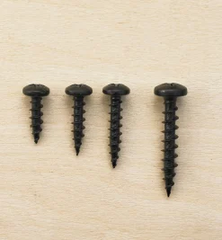 Lee Valley Screws>Pan-Head Black Steel Screws