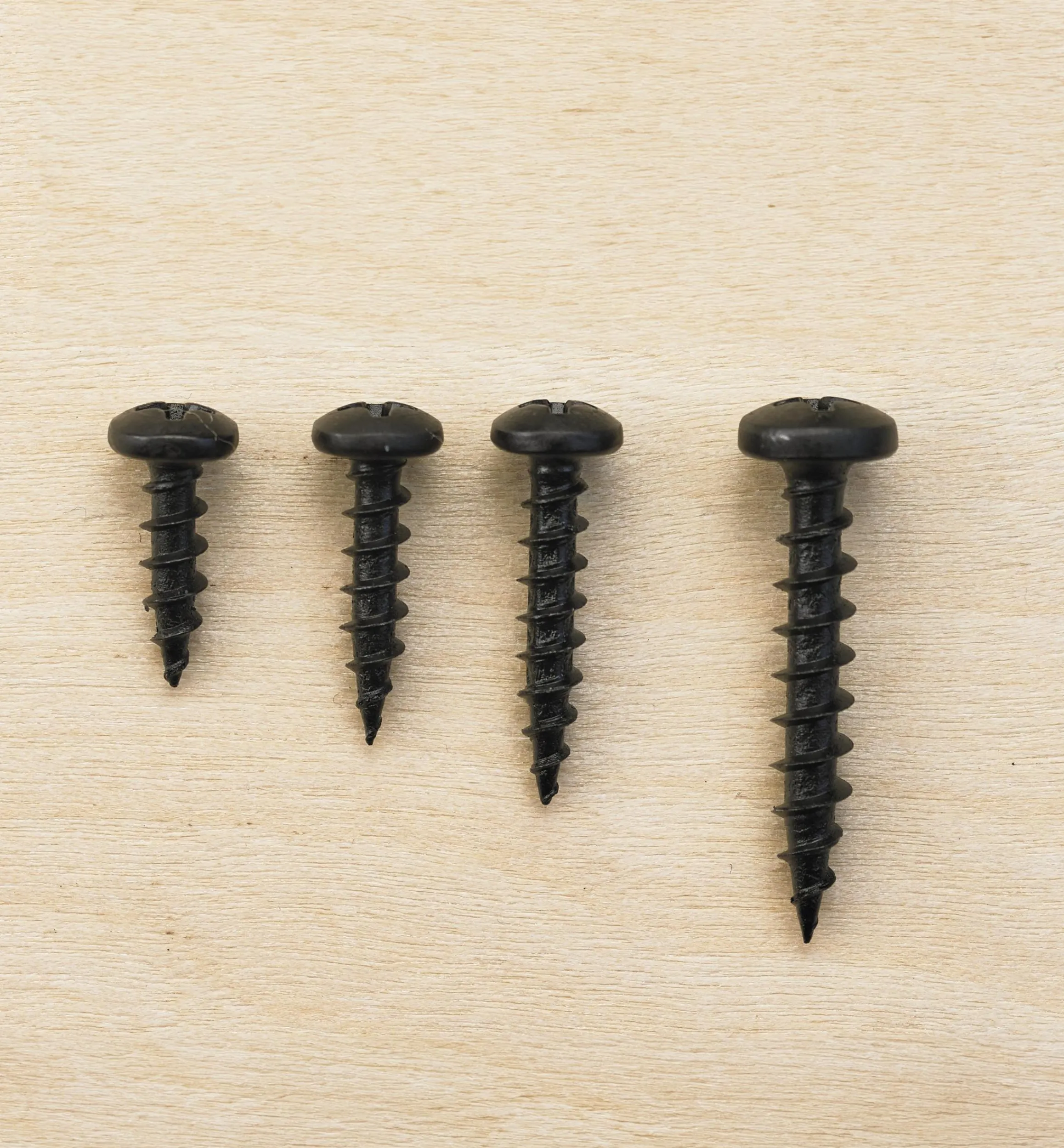 Lee Valley Screws>Pan-Head Black Steel Screws