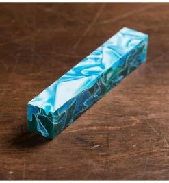 Lee Valley Supplies>Peacock Mesh Acrylic Acetate Pen Blank