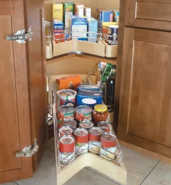 Lee Valley Kitchen Hardware>Pull-Out Wooden Kidney Shelf