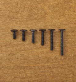 Lee Valley Fasteners>Rampa Black M6 Flat-Head Bolts