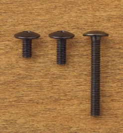 Lee Valley Fasteners>Rampa M6 Black Mushroom-Head Bolts