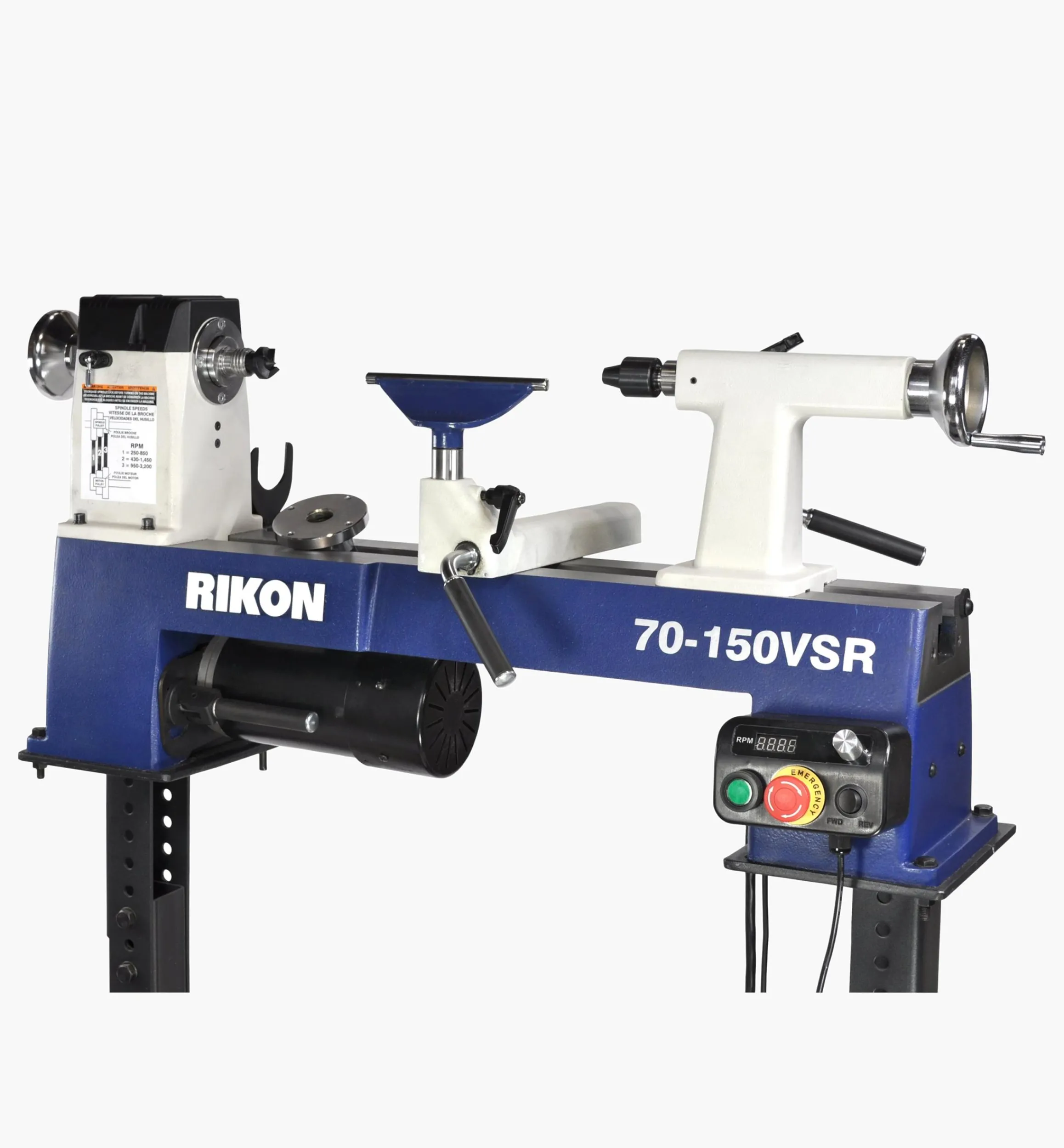 Lee Valley Power Tools>Rikon 12" × 16 1/2" Midi Lathe (70-150VSR)