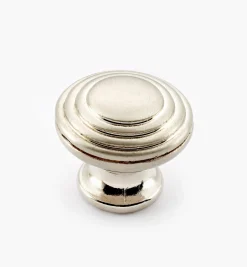 Lee Valley Knobs>Satin Nickel Cast Modern Round Knob