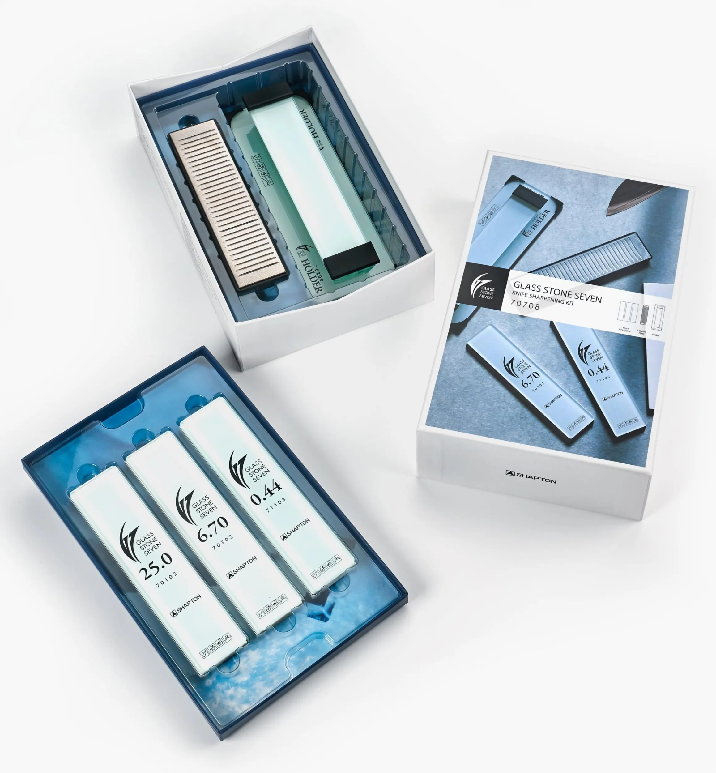 Lee Valley Sharpening>Shapton GlassStone Seven (GS7) Knife Sharpening Kit