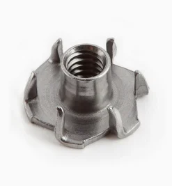 Lee Valley Jig & Fixture Parts>Six-Prong T-Nuts (1/4-20 Thread)