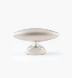 Lee Valley Knobs>Small Pearl Oval Nickel Knob