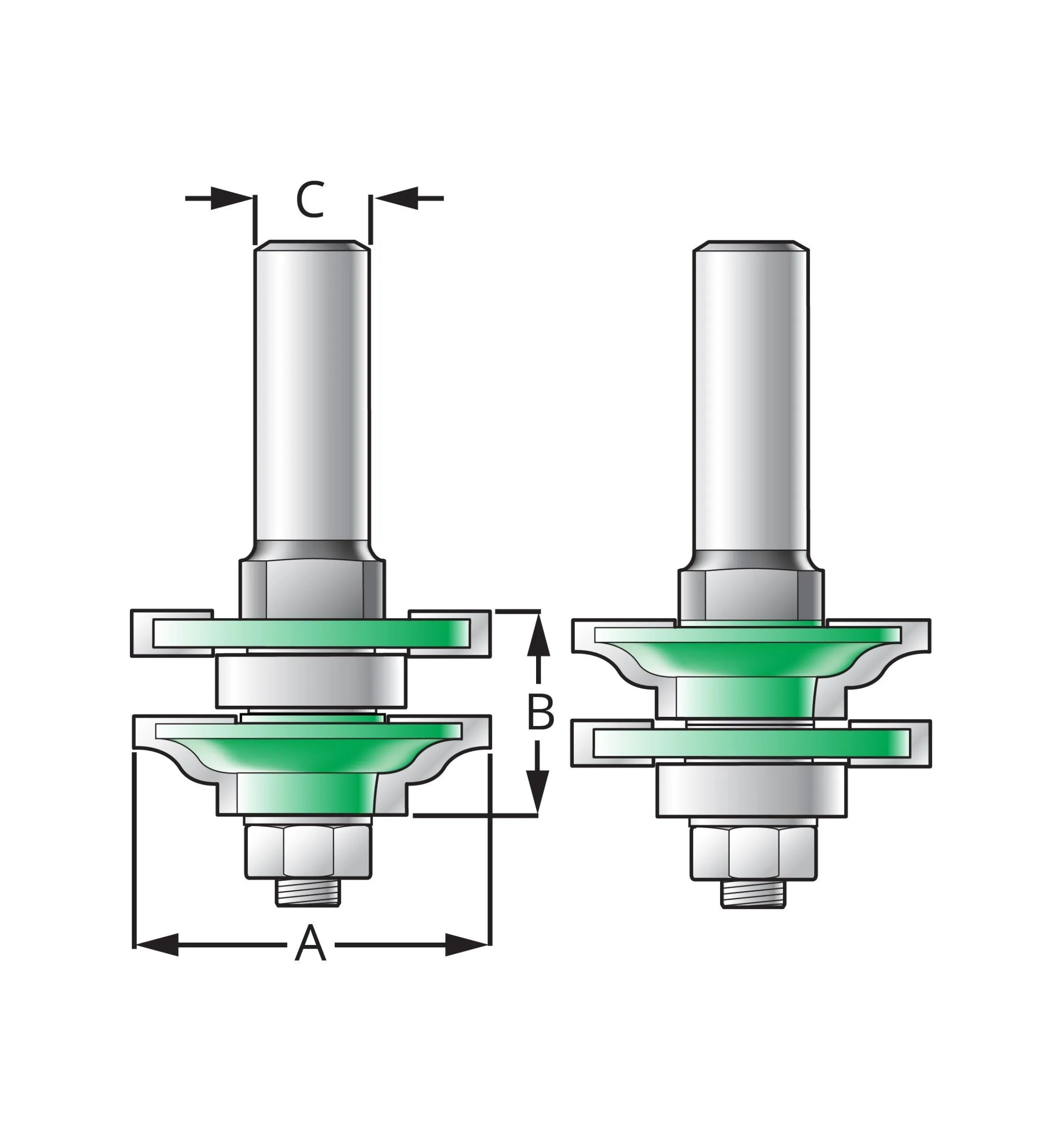 Lee Valley Routing>Small Reversible Ogee Frame Bit