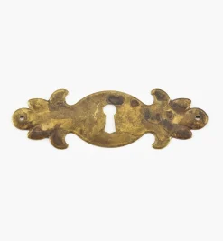 Lee Valley Escutcheons>Solid Brass Plate Keyhole Escutcheons