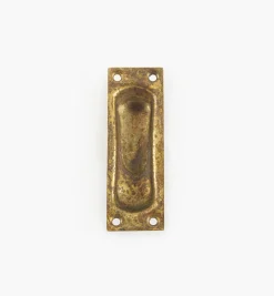 Lee Valley Pulls>Solid Brass Plate Recessed Pull