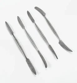 Lee Valley Hand Tools>Stainless-Steel Hand-Stitched Riffler Set