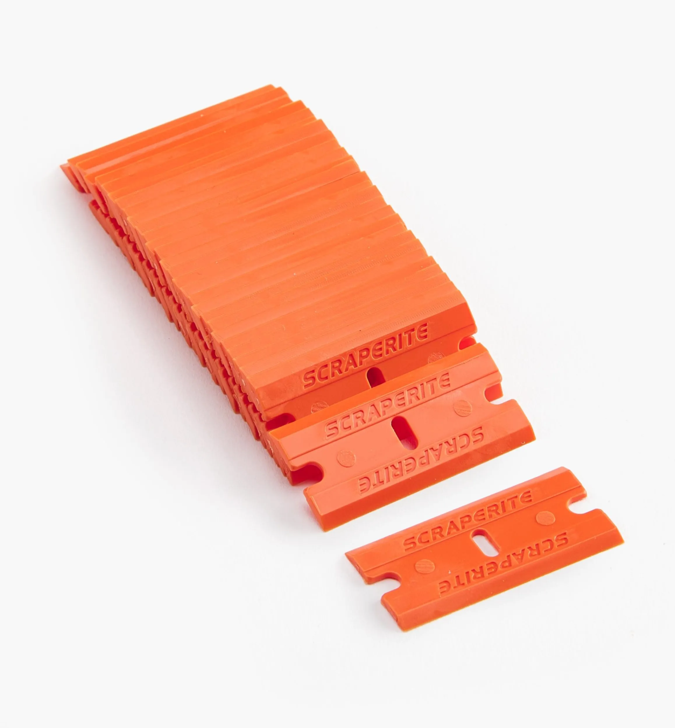 Lee Valley Scrapers>Straight-Edge Orange Plastic Razor Blades