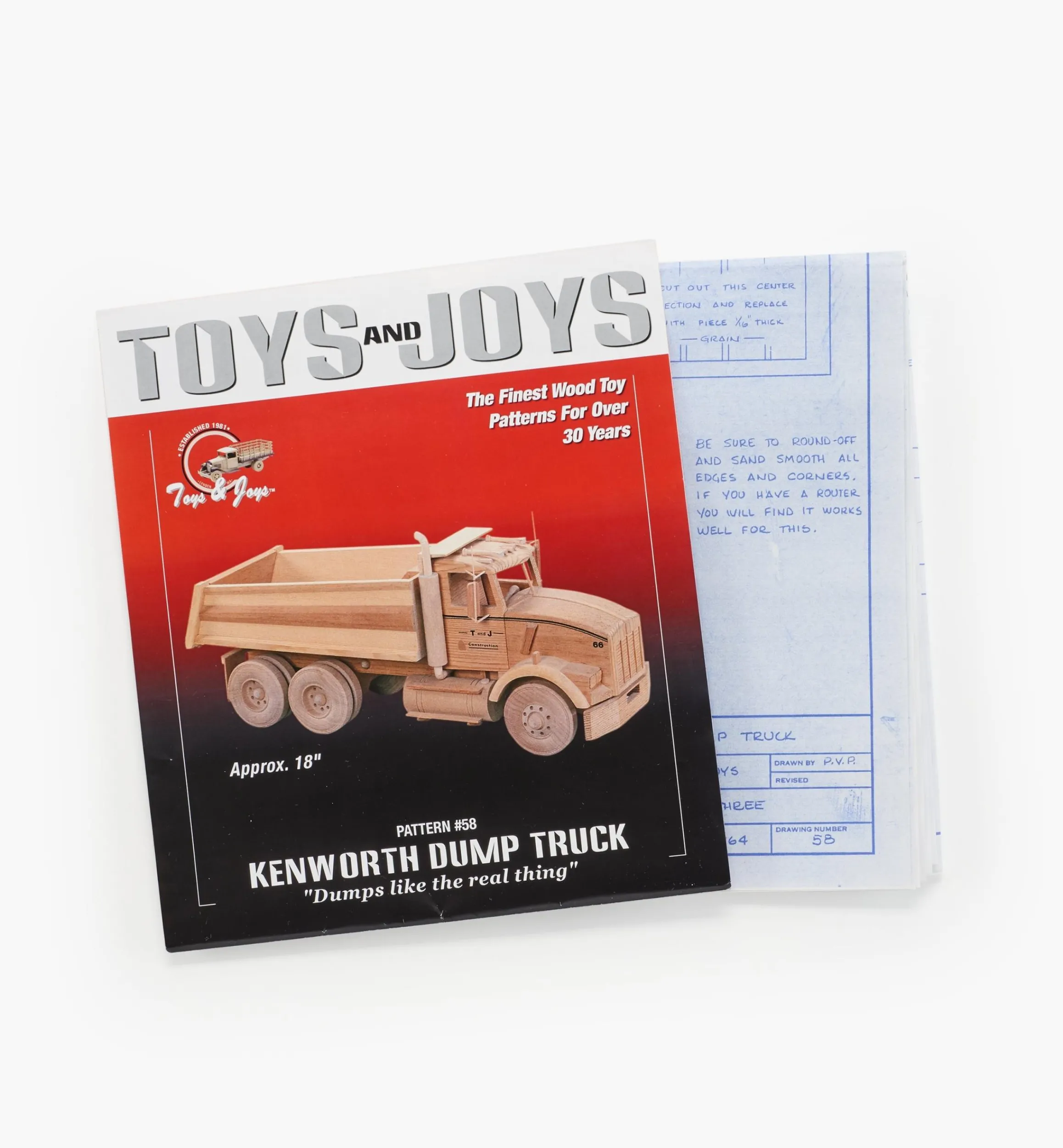Lee Valley Plans>Toy Kenworth Dump Truck Plan