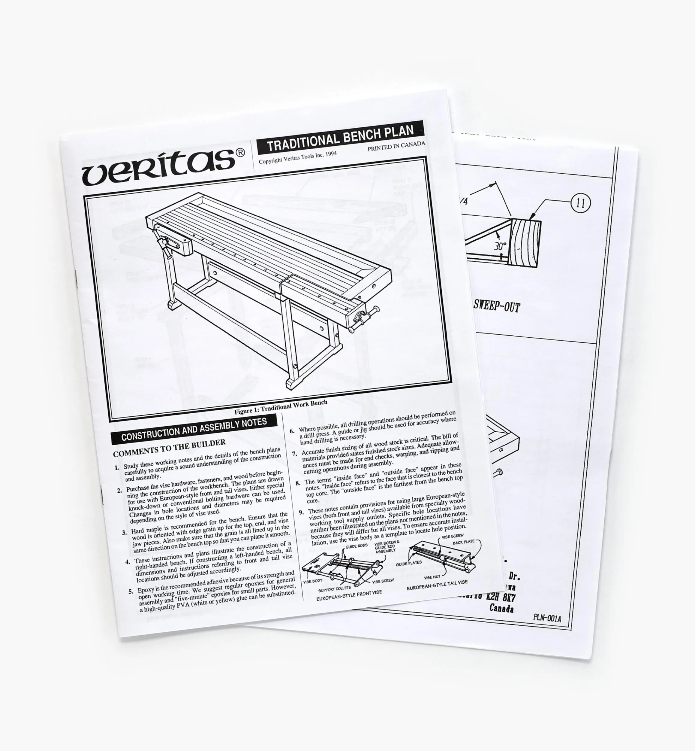 Lee Valley Plans>Traditional Bench Plan