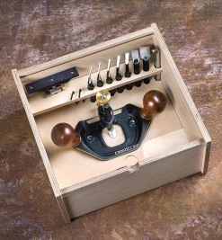 Lee Valley Routing>Veritas Large Router Plane, Box & Metric Blades Set