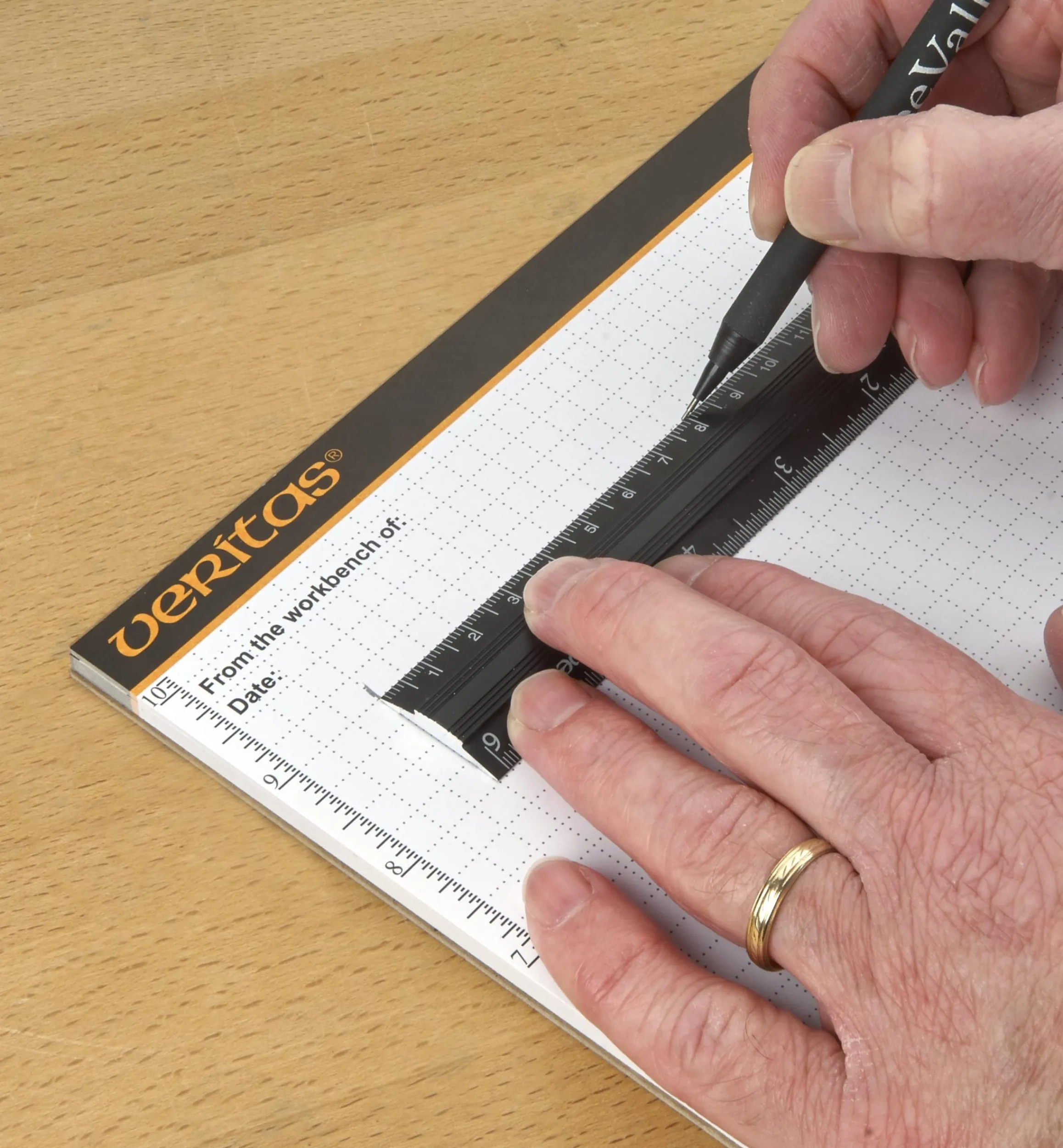 Lee Valley Marking & Measuring>Veritas 6"/150mm Aluminum Bench Rule