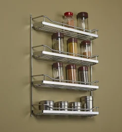 Lee Valley Kitchen Hardware>Wide Four-Shelf Screw-Mount Spice Rack