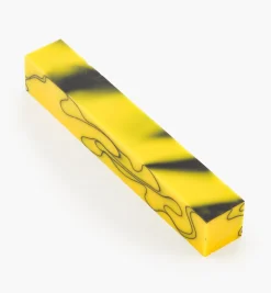 Lee Valley Supplies>Yellow & Black Acrylic Acetate Pen Blank